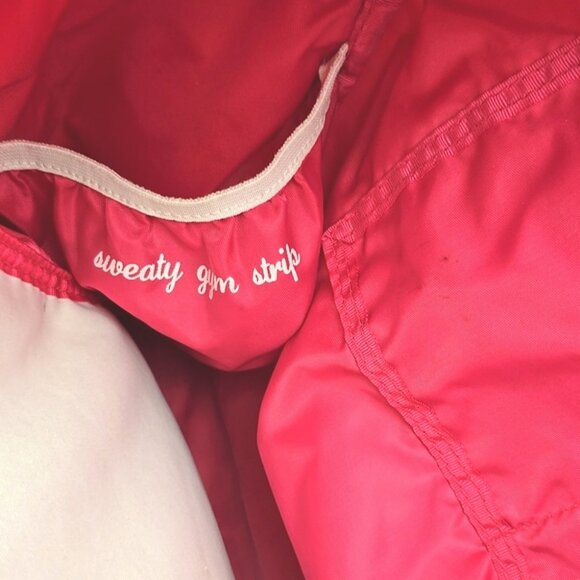 Lululemon Rare Manifesto Canvas Shoulder Bag Pink White Print + Washable Pouch - Picture 8 of 16